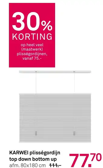 Karwei KARWEI plisségordijn top down bottom up aanbieding