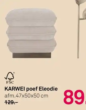 Karwei KARWEI poef Eleodie aanbieding