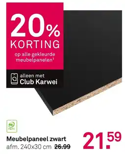 Karwei Meubelpaneel zwart aanbieding