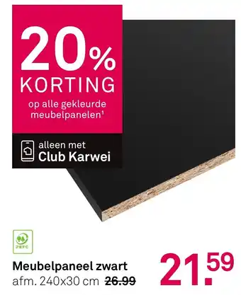 Karwei Meubelpaneel zwart aanbieding