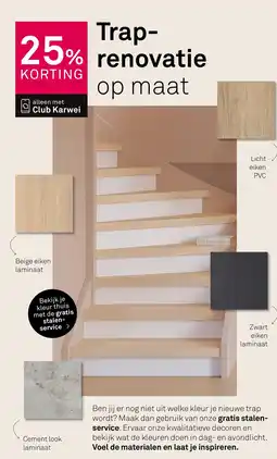 Karwei Trap renovatie op maat aanbieding