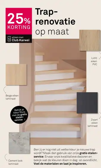 Karwei Trap renovatie op maat aanbieding