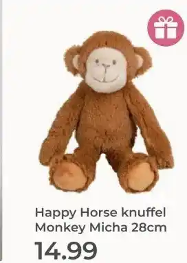 Prenatal Happy Horse knuffel Monkey Micha aanbieding