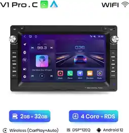 Bol.com radio navigatie passend o.a. voor opel renault vw Transporter T5 golf 4 polo tm 2008 GRATI aanbieding