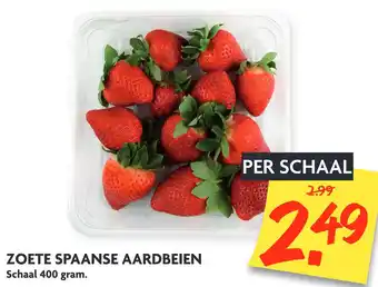 Dekamarkt Zoete spaanse aardbeien 400 gram aanbieding