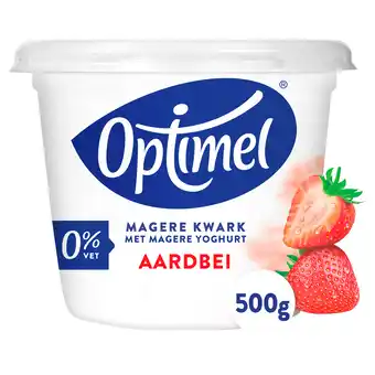 PLUS Optimel Kwark aardbei 0% vet aanbieding