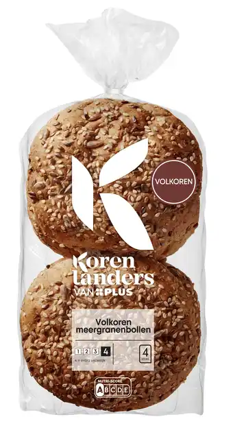 PLUS PLUS Korenlanders Volkoren meergranen bollen aanbieding