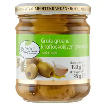 PLUS Royal Groene knoflookolijven zonder pit aanbieding