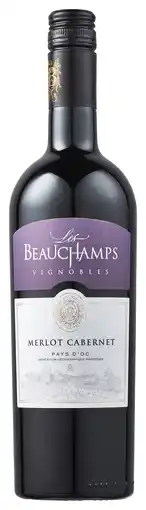 PLUS Les Beauchamps Merlot & Cabernet Sauvignon aanbieding
