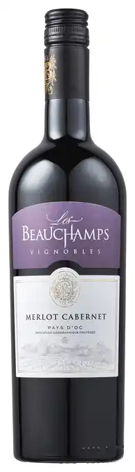 PLUS Les Beauchamps Merlot & Cabernet Sauvignon aanbieding