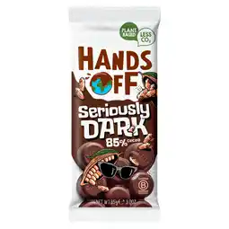 PLUS Hands off Vegan Seriously Dark 85% aanbieding