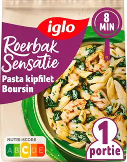 PLUS Iglo Roerbaksensatie Pasta met spinazie aanbieding
