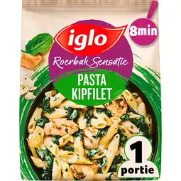 PLUS Iglo Roerbaksensatie Pasta met spinazie aanbieding