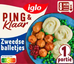 PLUS Iglo Ping & Klaar Zweedse balletjes & puree aanbieding