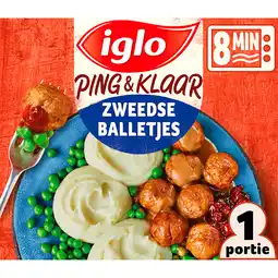 PLUS Iglo Ping & Klaar Zweedse balletjes & puree aanbieding