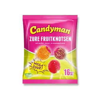 PLUS Candyman Zure fruitknotsen lolly aanbieding