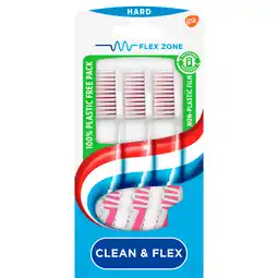 PLUS Aquafresh Clean&flex tandenborstel hard aanbieding