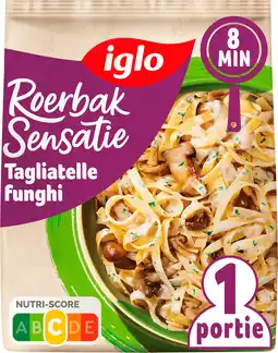 PLUS Iglo Roerbaksensatie Tagliatelle Funghi aanbieding