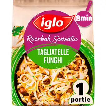 PLUS Iglo Roerbaksensatie Tagliatelle Funghi aanbieding