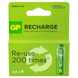PLUS GP Batterij oplaadbaar AA 1300 mAh aanbieding