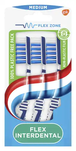 PLUS Aquafresh Tandenborstel flex interdental medium aanbieding