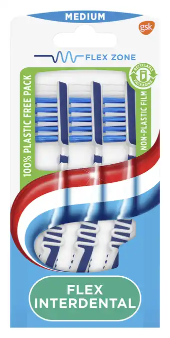 PLUS Aquafresh Tandenborstel flex interdental medium aanbieding