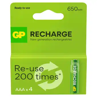 PLUS GP Batterij oplaadbaar AAA 650 mAh aanbieding