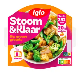PLUS Iglo Stoom & klaar kip groene groente aanbieding
