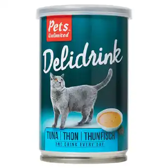PLUS Pets Unlimited Delidrink tonijn aanbieding