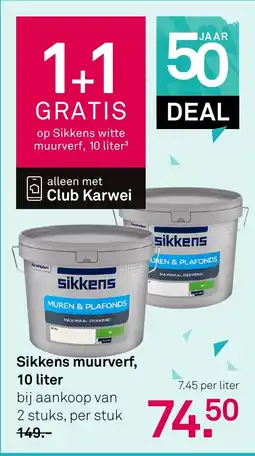 Karwei Sikkens muurverf aanbieding