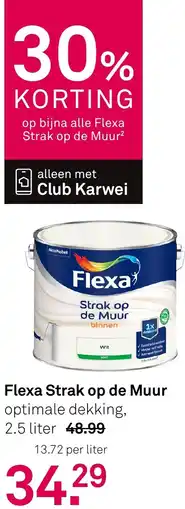Karwei Flexa Strak op de Muur aanbieding