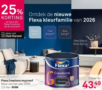 Karwei Flexa Creations muurverf aanbieding