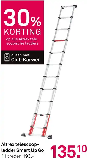 Karwei Altrex telescoopladder Smart Up Go aanbieding