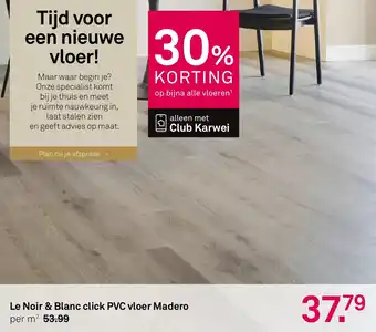 Karwei Le Noir & Blanc click PVC vloer Madero aanbieding