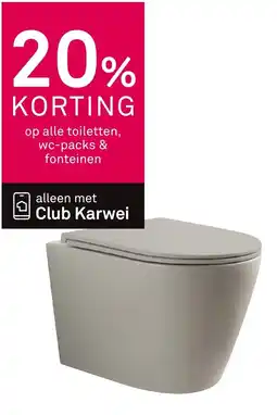 Karwei Op alle toiletten, wc-packs & fonteinen aanbieding