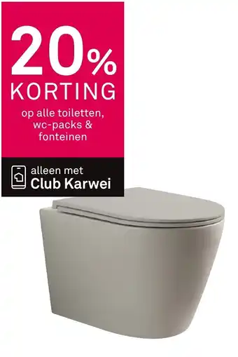 Karwei Op alle toiletten, wc-packs & fonteinen aanbieding