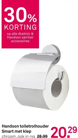 Karwei Handson toiletrolhouder Smart met klep aanbieding