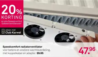 Karwei Speedcomfort radiatorventilator aanbieding