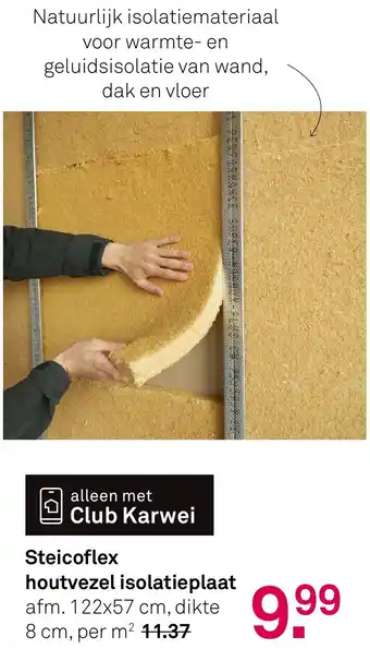 Karwei Steicoflex houtvezel isolatieplaat aanbieding