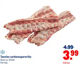 Makro Tonnies varkensspareribs aanbieding
