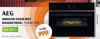 Expert Aeg inbouw oven met magnetron TK8NK72FB aanbieding