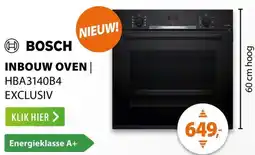 Expert Bosch inbouw oven HBA3140B4 EXCLUSIV aanbieding