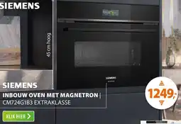 Expert Siemens inbouw oven met magnetron CM724G1B3 EXTRAKLASSE aanbieding