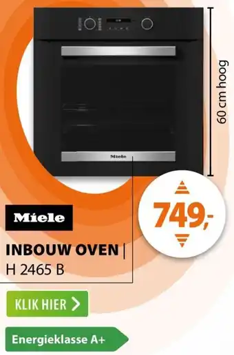 Expert Miele Inbouw oven H 2465 B aanbieding