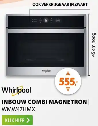 Expert Whirlpool Inbouw combi magnetron WMW47HMX aanbieding