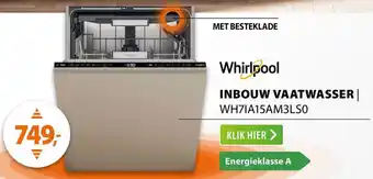 Expert Whirlpool Inbouw vaatwasser WH7IA15AM3LSO aanbieding