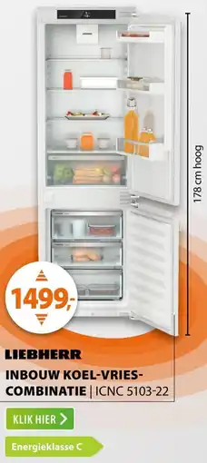 Expert LIEBHERR Inbouw koel-vriescombinatie ICNC 5103-22 aanbieding