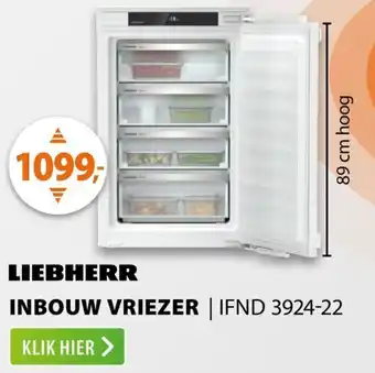 Expert LIEBHERR Inbouw vriezer IFND 3924-22 aanbieding