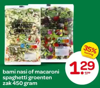 Spar Bami nasi of macaroni spaghetti groenten aanbieding