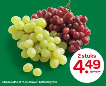 Spar Pitloze witte of rode druiven aanbieding